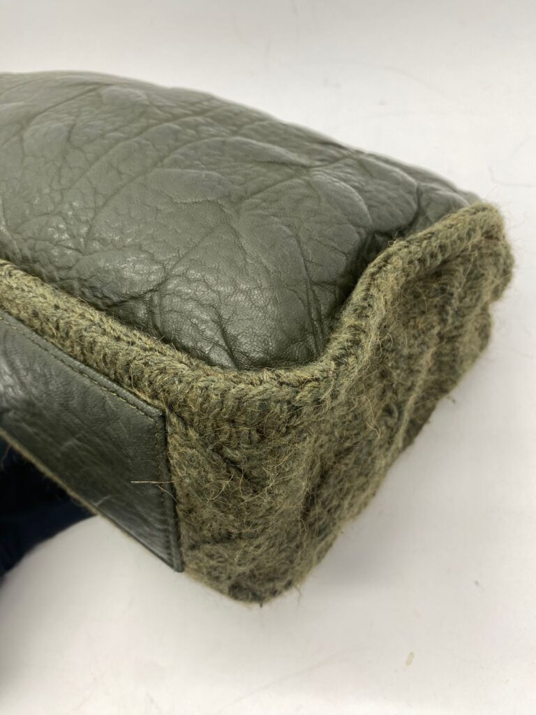 Edinburgh Chic Knit Flap Sheepskin Green Wool RHW