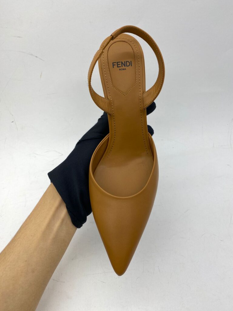 Frist Slingback Heels Caramello GHW