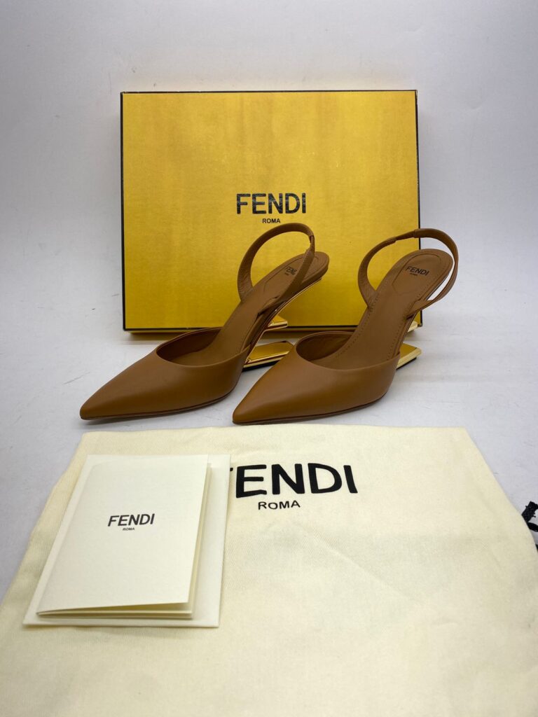 Frist Slingback Heels Caramello GHW