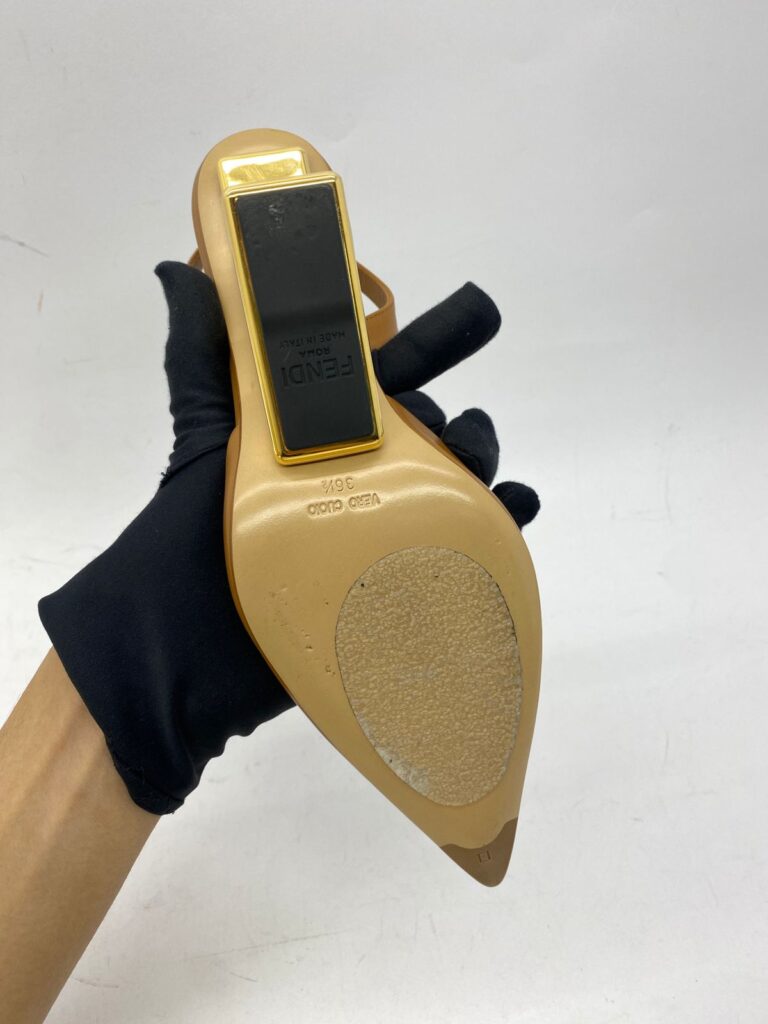 Frist Slingback Heels Caramello GHW