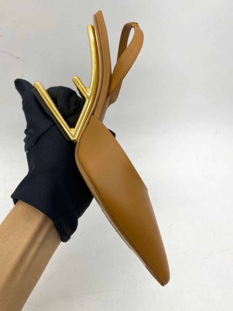 Frist Slingback Heels Caramello GHW