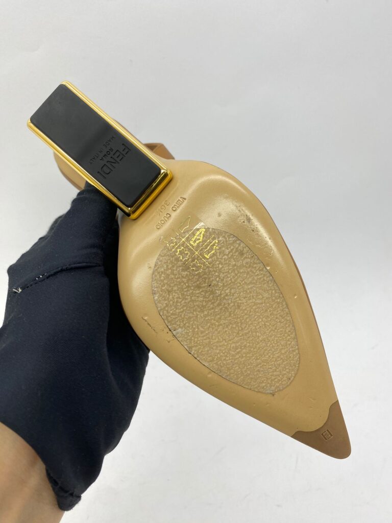 Frist Slingback Heels Caramello GHW