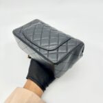 Mini Rectangle Lambskin Black GHW