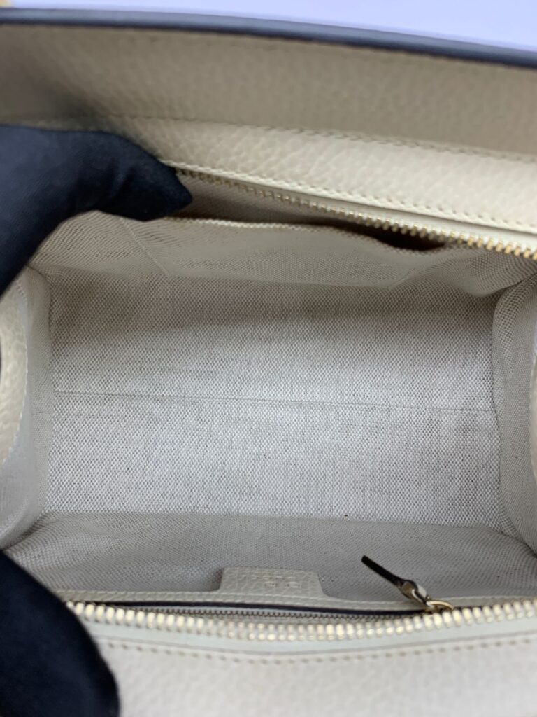 Soho Top Handle Leather White LGHSW