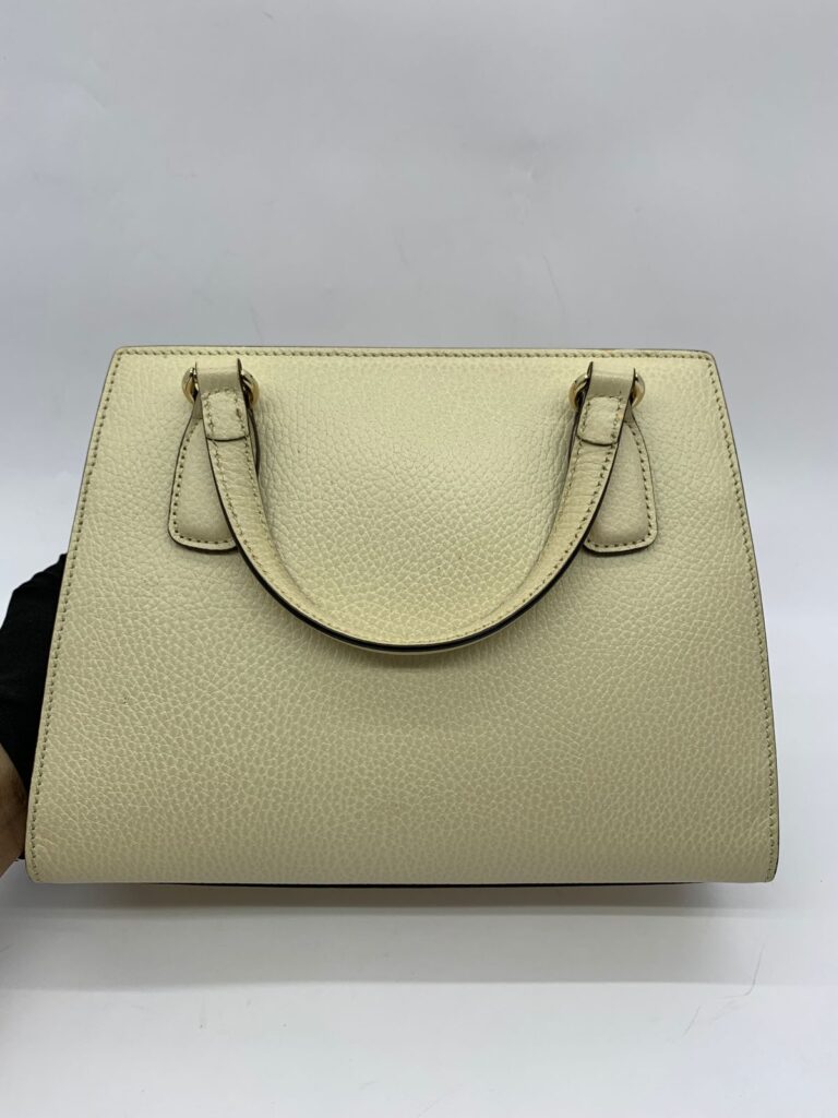 Soho Top Handle Leather White LGHSW