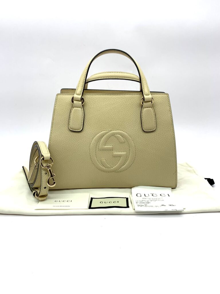 Soho Top Handle Leather White LGHSW