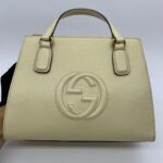 Soho Top Handle Leather White LGHSW