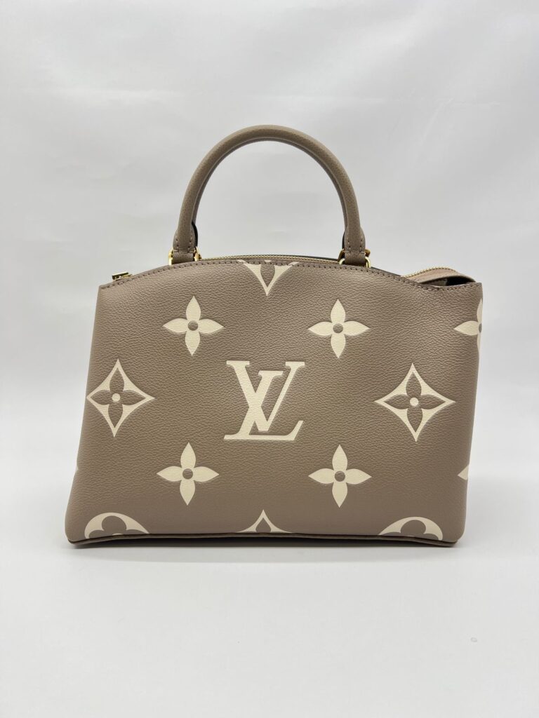 Petit Palais PM Monogram Empreinte Tourterelle Creme GHW