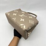 Petit Palais PM Monogram Empreinte Tourterelle Creme GHW