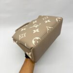 Petit Palais PM Monogram Empreinte Tourterelle Creme GHW