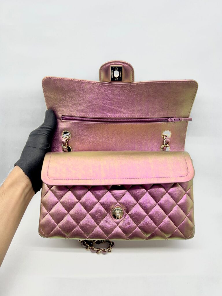 Medium Classic DFlap Lambskin Iridescent GHW