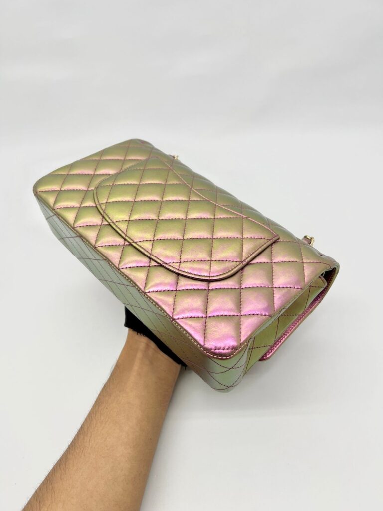 Medium Classic DFlap Lambskin Iridescent GHW