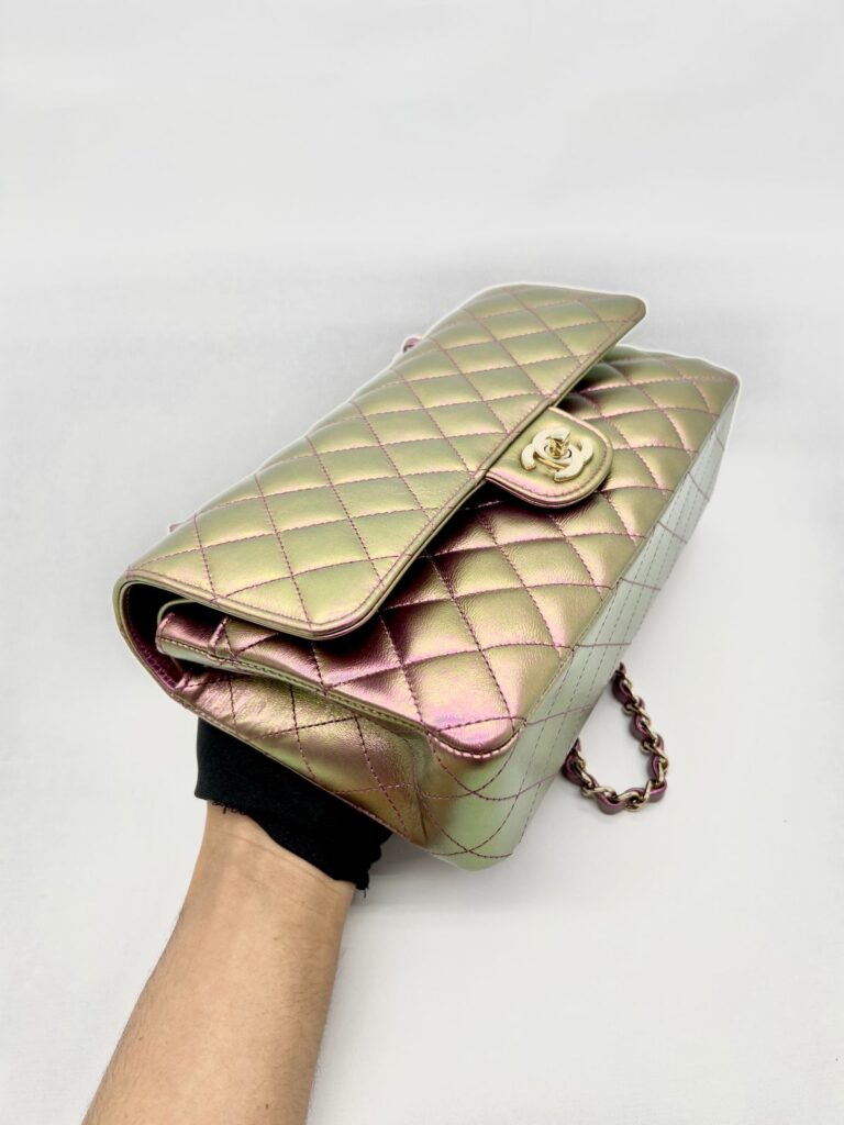 Medium Classic DFlap Lambskin Iridescent GHW