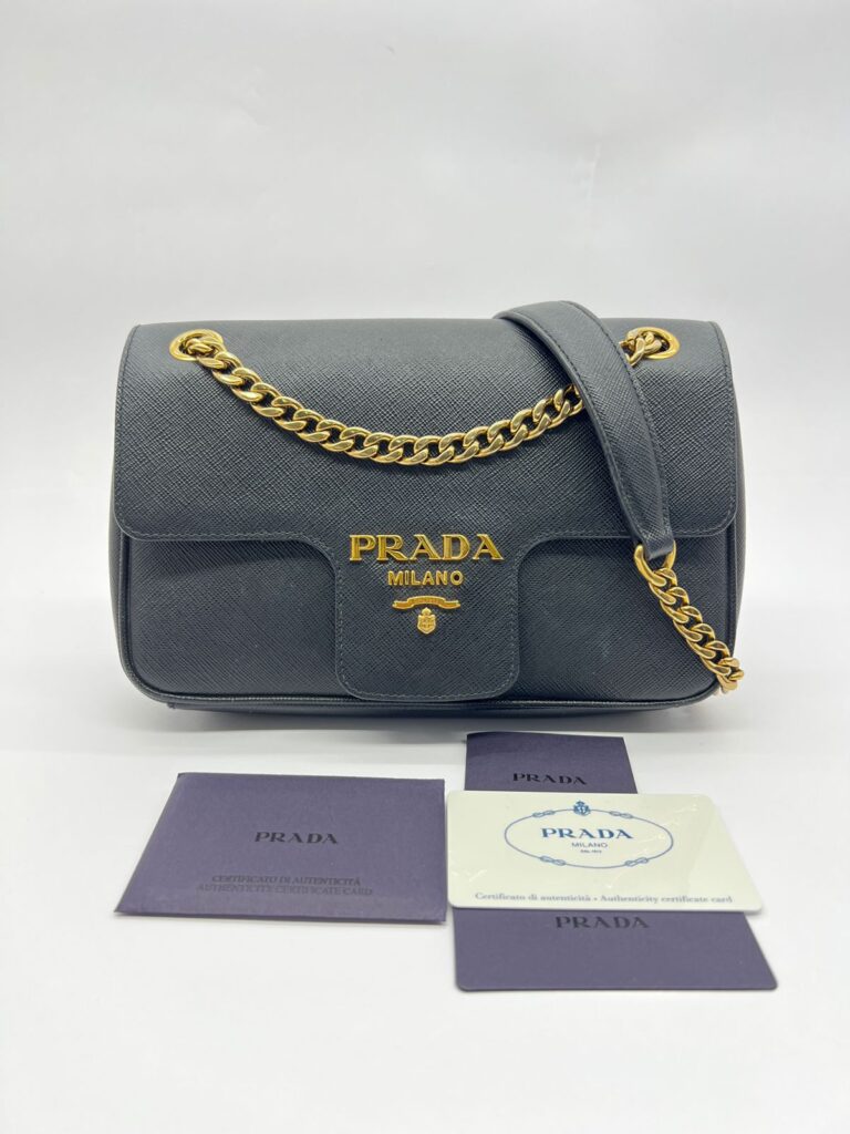 Pattina Saffiano Black GHW