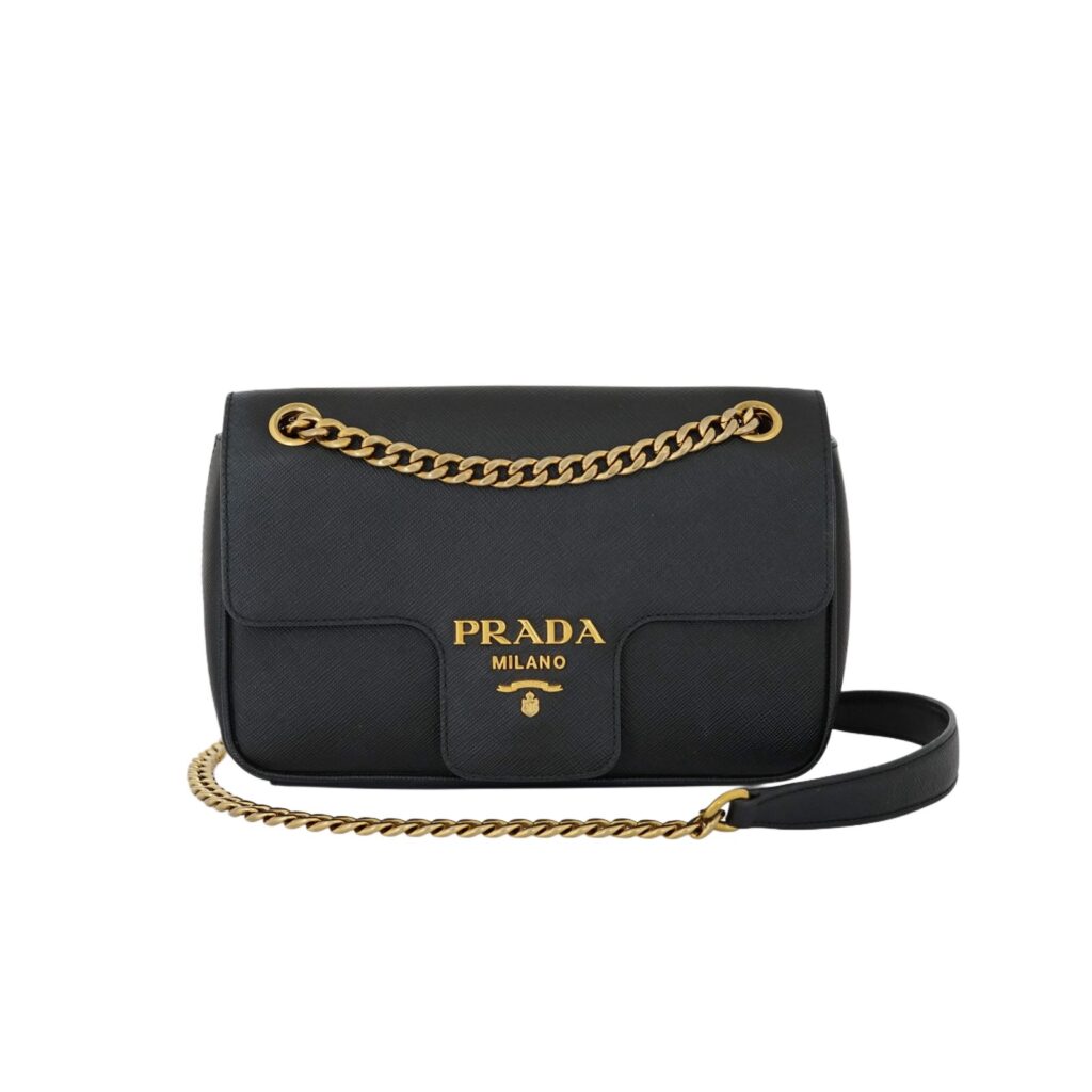 Pattina Saffiano Black GHW