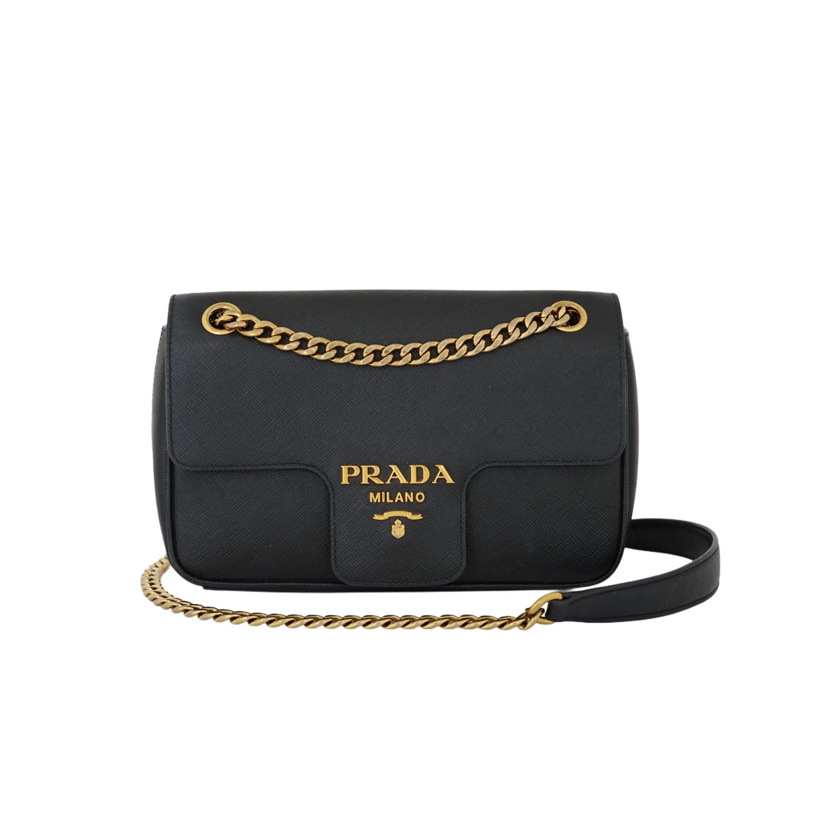 Pattina Saffiano Black GHW