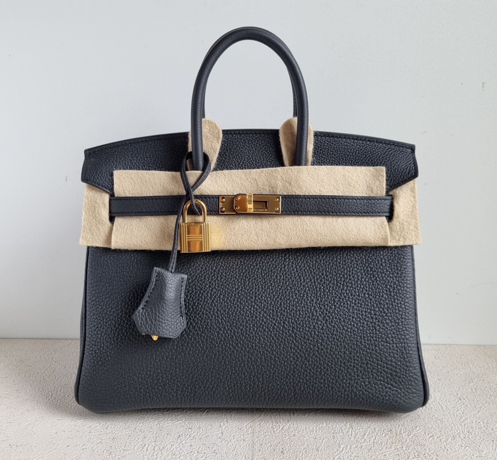 Birkin 25 Plomb Togo GHW