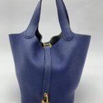 Picotin 18 Clemence Bleu Electric Gold Hardware #Y