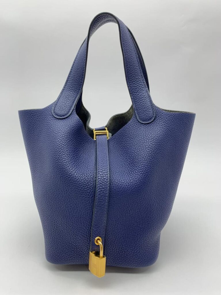 Picotin 18 Clemence Bleu Electric Gold Hardware #Y