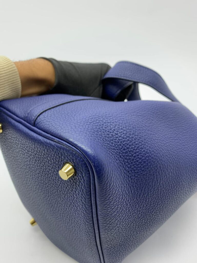 Picotin 18 Clemence Bleu Electric Gold Hardware #Y