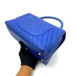 Coco Handle Medium Chevron Caviar Blue GHW