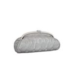 Timeless Clutch Metalic Embroidery Silver Calf SHW