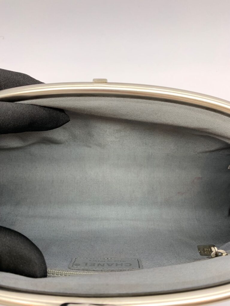 Timeless Clutch Metalic Embroidery Silver Calf SHW