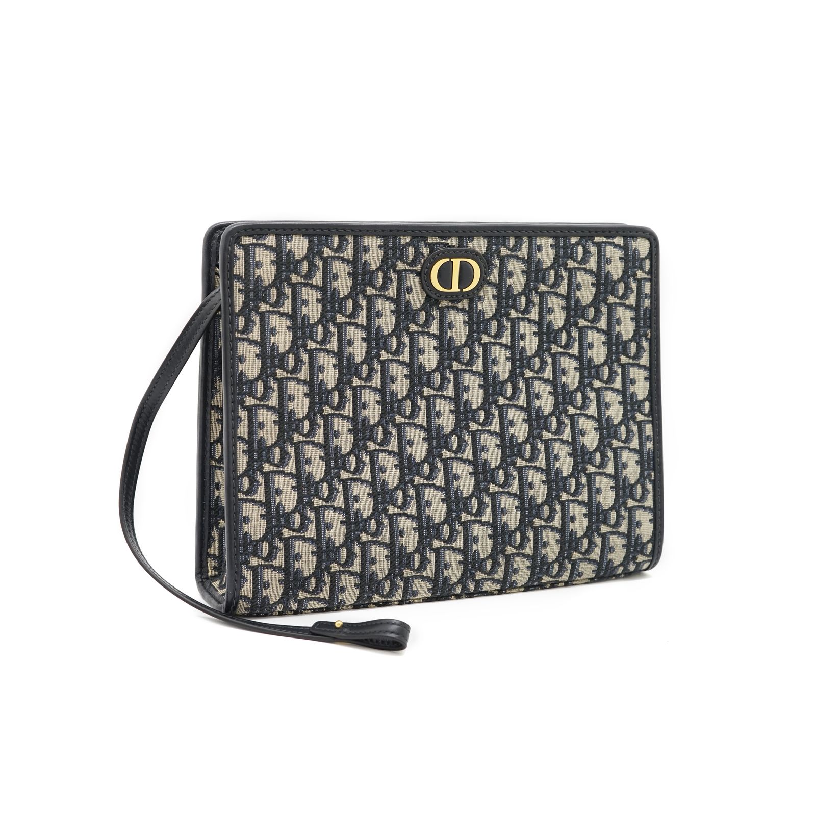 30 Montaigne Dea Pouch Canvas Oblique Navy GHW