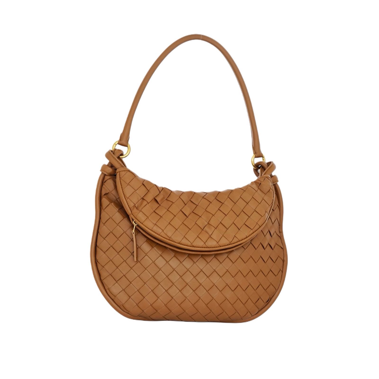 Medium Gemelli Intrecciato Brown GHW