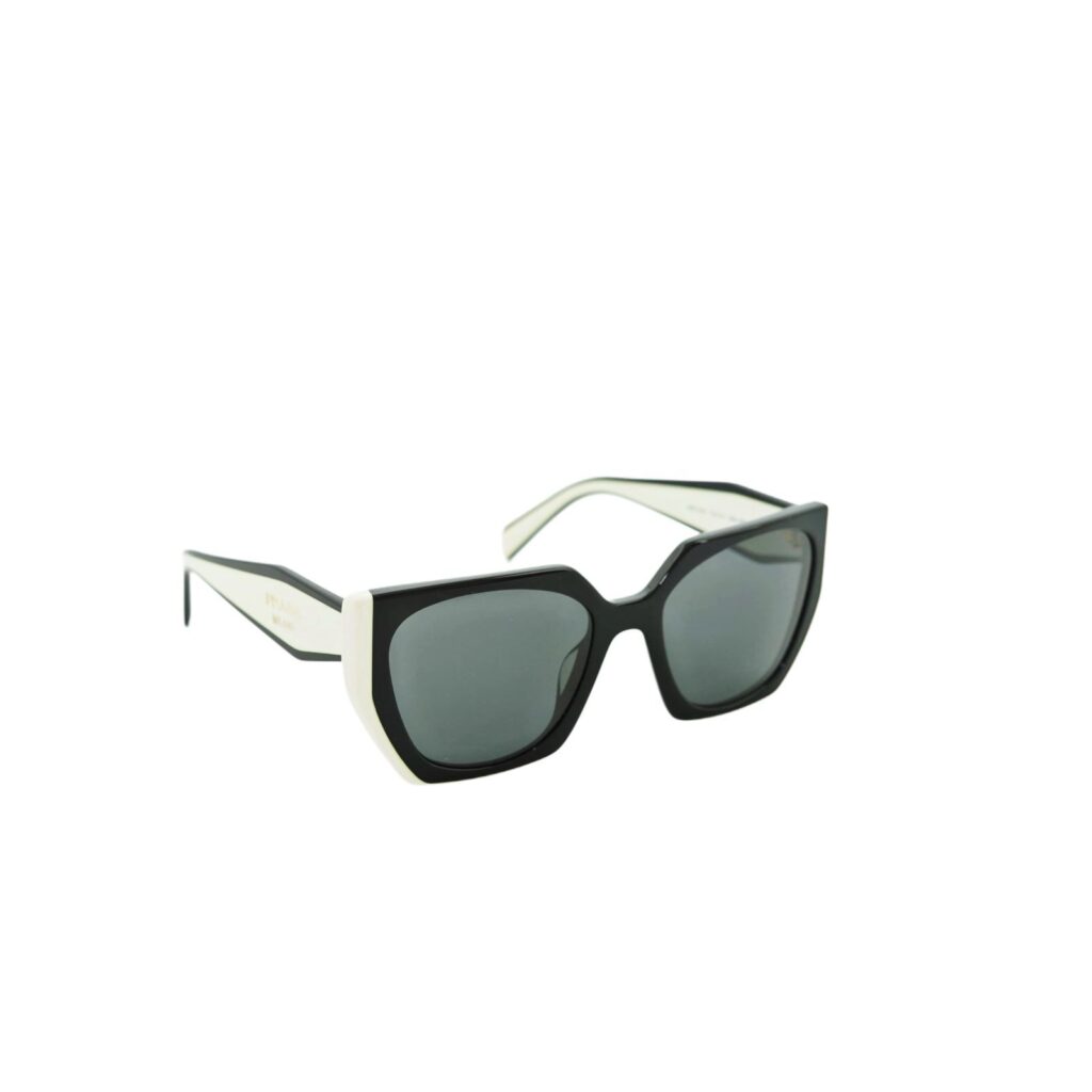 Prada Glasses Black White/Slate Grey Lens