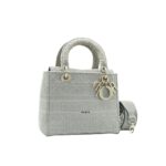 Lady Dior Medium Canvas Grey LGHW