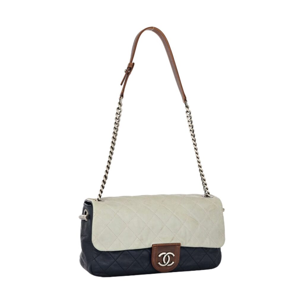 Country Chip Flap Bag Navy/Bordeaux/Grey Blue RHW