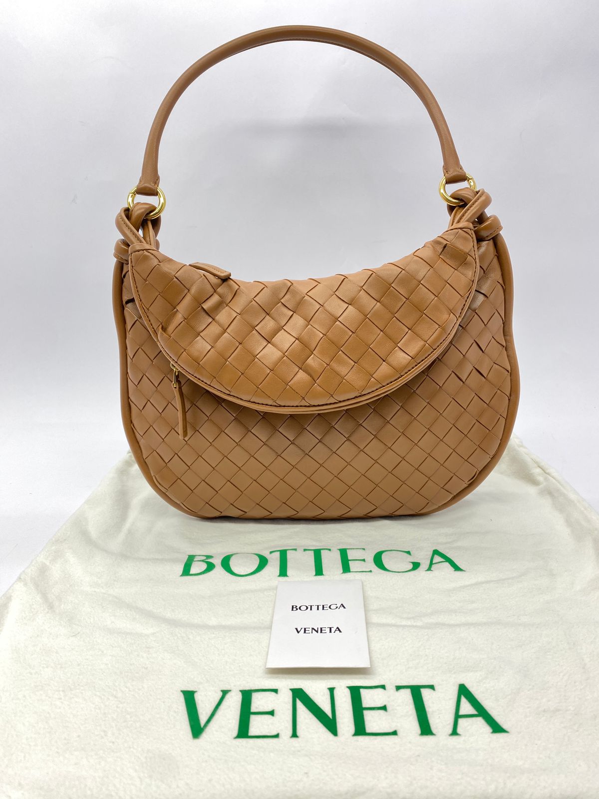 Medium Gemelli Intrecciato Brown GHW