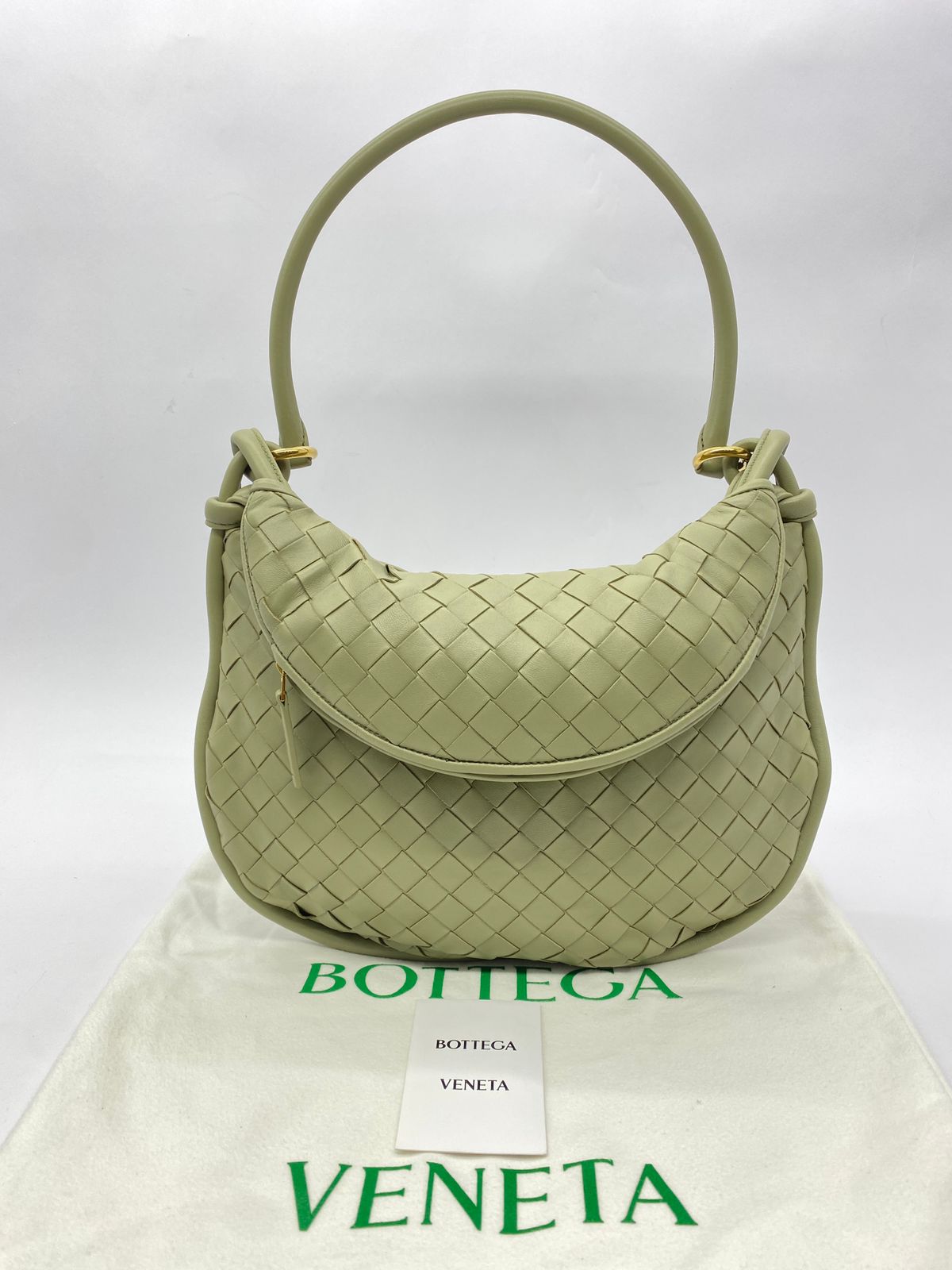 Medium Gemelli Intrecciato Travertine GHW