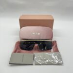 Sunglasses Rectangle Shield Frame Glasses Black Gold