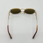 Logo Oval Sunglasses Brass Gold Dark Brown Gradient