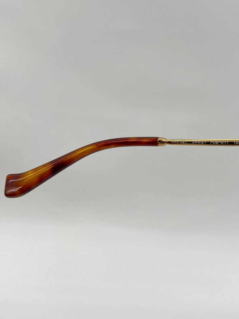 Logo Oval Sunglasses Brass Gold Dark Brown Gradient