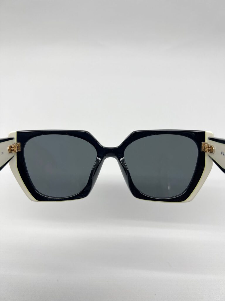 Prada Glasses Black White/Slate Grey Lens