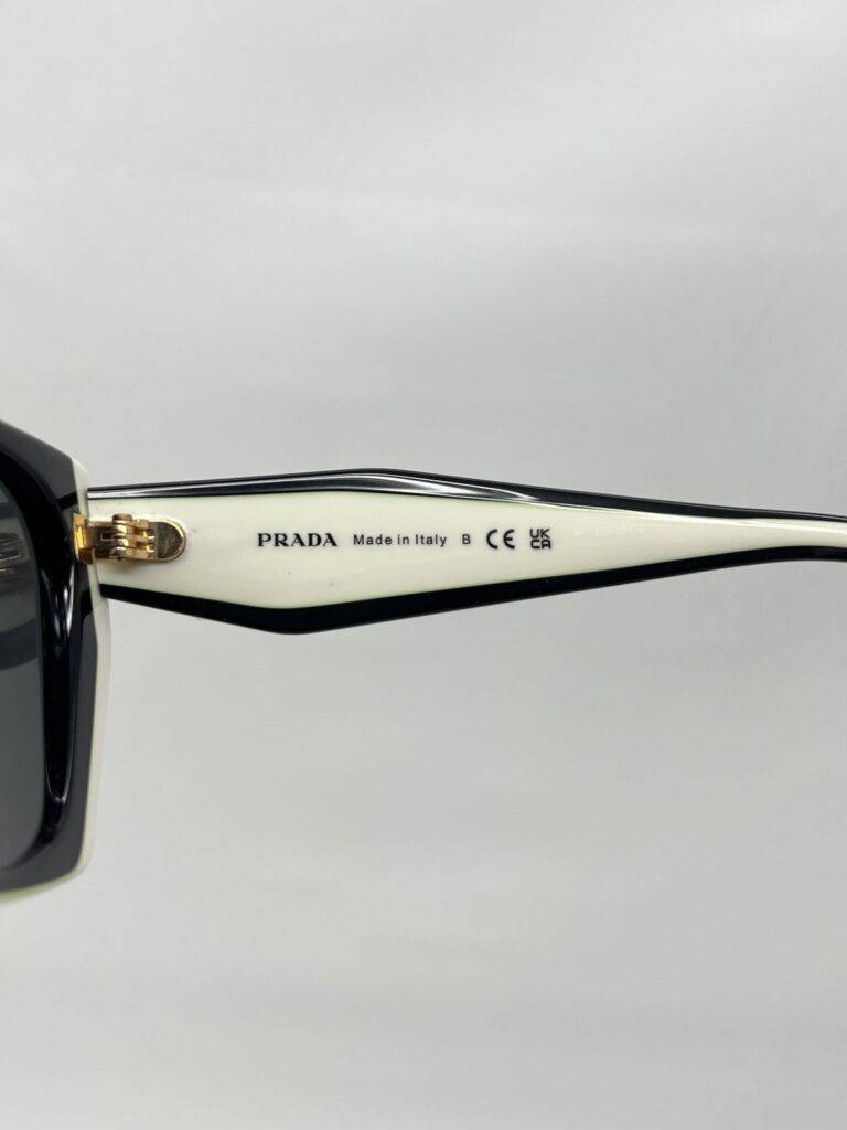 Prada Glasses Black White/Slate Grey Lens
