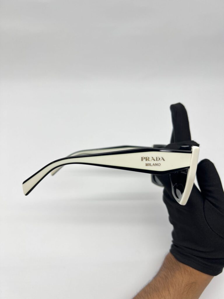 Prada Glasses Black White/Slate Grey Lens