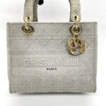 Lady Dior Medium Canvas Grey LGHW