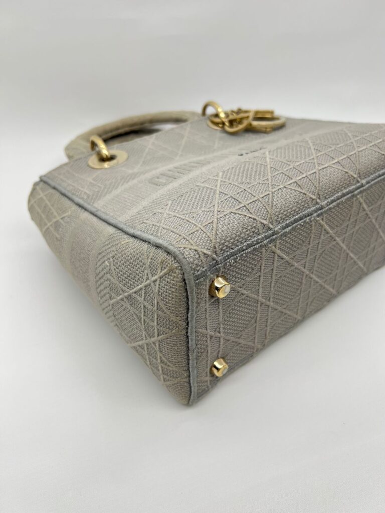 Lady Dior Medium Canvas Grey LGHW