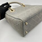 Lady Dior Medium Canvas Grey LGHW