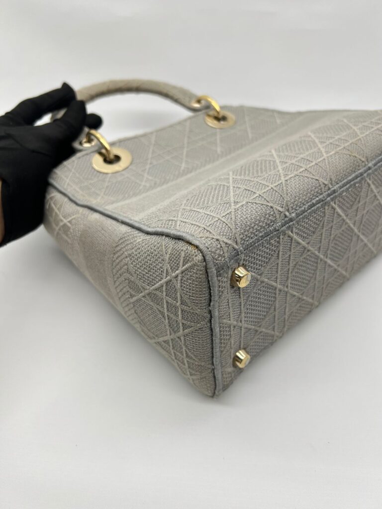 Lady Dior Medium Canvas Grey LGHW