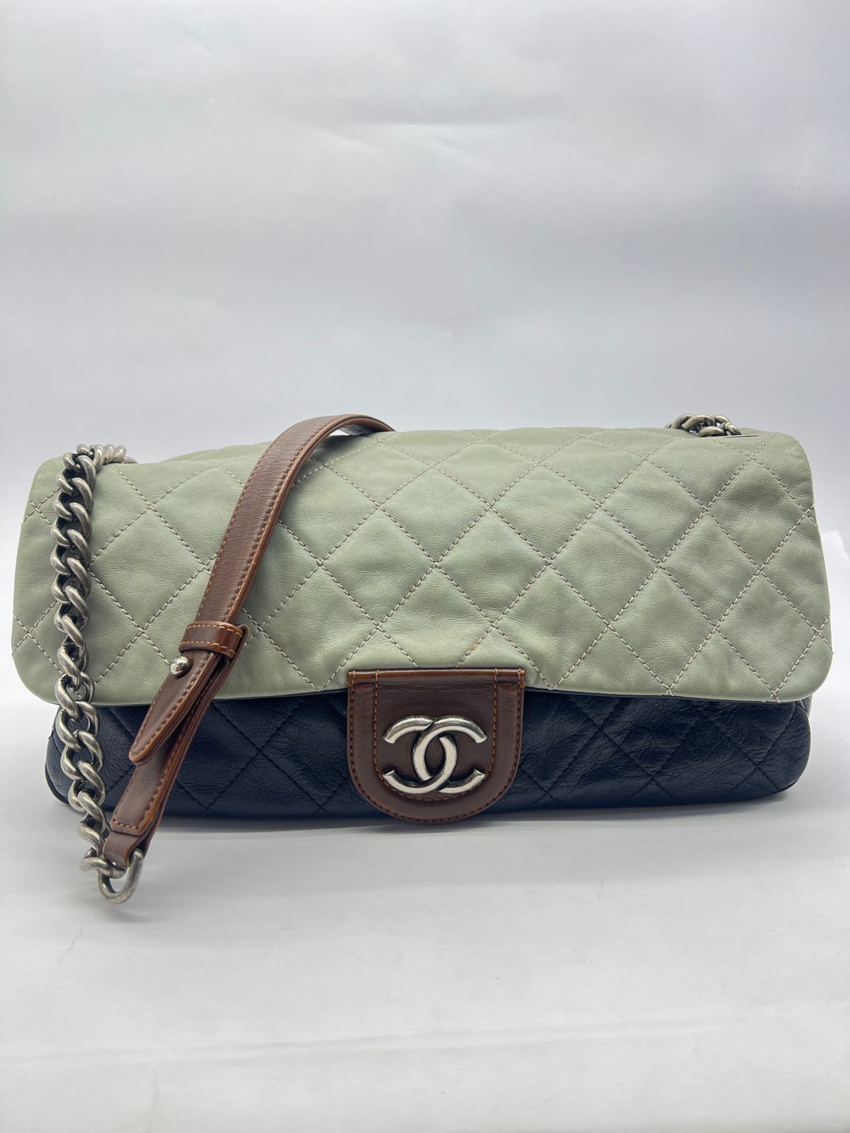 Country Chip Flap Bag Navy/Bordeaux/Grey Blue RHW