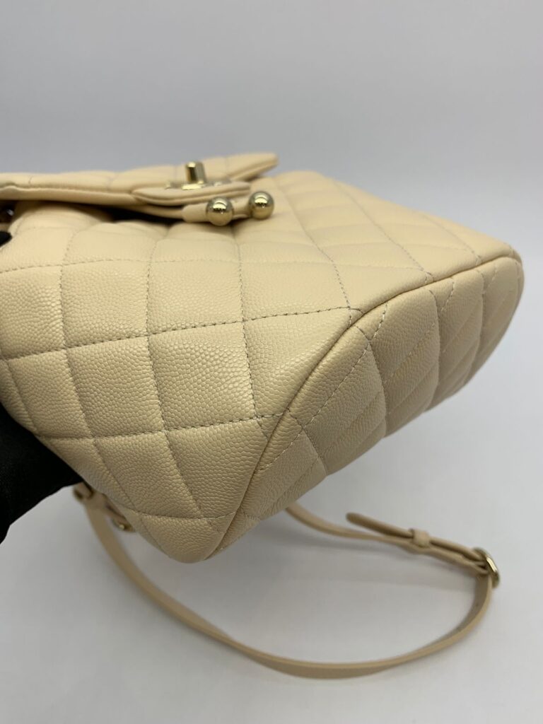 Urban Spirit Backpack Caviar Beige GHW