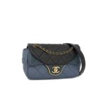 Flap Tricolor Lambskin Black Blue GHW