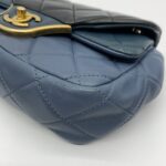 Flap Tricolor Lambskin Black Blue GHW