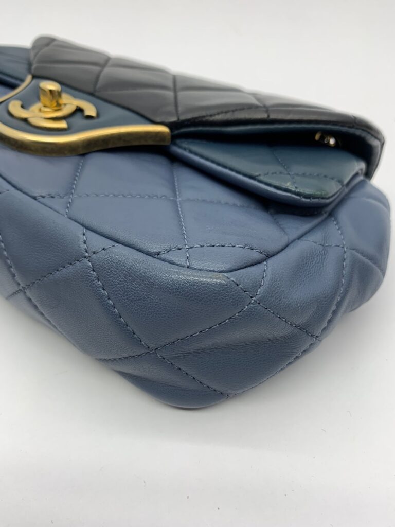 Flap Tricolor Lambskin Black Blue GHW