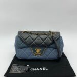 Flap Tricolor Lambskin Black Blue GHW